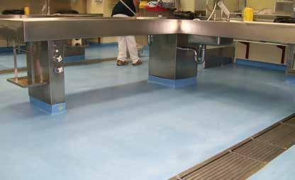 Durafloor HP Chemically resistant, solvent-free, non-tainting epoxy coating applied to concrete floors and walls to protect 