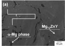 phase with a composition of Mg 12 ZnY, which is referred to as the X-phase [5]. Hagihara et al. reported that the Mg 12 ZnY intermetallic compound exhibits plastic deformation with kinking [6].