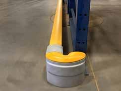 deflects impacts Offset sides fit over rack base plates and close to