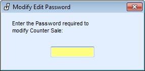 Password Button If a password is entered on this screen, you will be required to