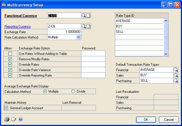 CHAPTER 15 FINANCIAL INFORMATION 2. From the Currencies list, select the currency to which you want to set access. 3. In the Access column, mark the box for each company that uses this currency. 4.