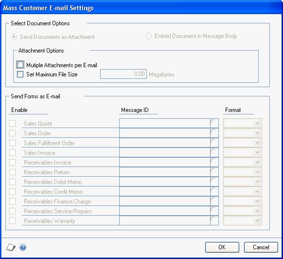 CHAPTER 16 E-MAIL SETUP Setting up e-mail options for multiple customers Use the Mass Customer E-mail Settings window to assign e-mail settings to multiple customers.