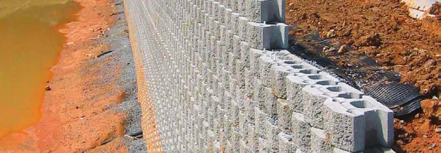 Lowest cost retaining system available Green Face Wall Temporary Geosynthetic Wall Functions TenCate Mirafi geosynthetics solve permanent and