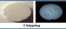 Chipping : is breaking of the edge of tablet