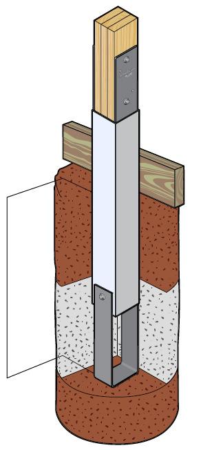 Perma-Columns provide you a variety of foundation options to choose from: 1. 2. 3. 1. Concrete or composite footings with Uplift Anchors; 2. Concrete collar; 3.