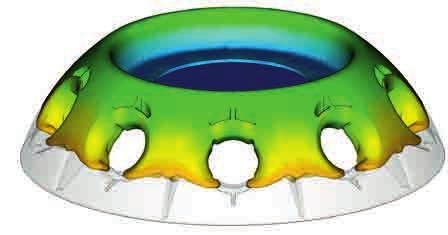 Optimized part CAD Using Ultrasim, the physical behavior of the part can