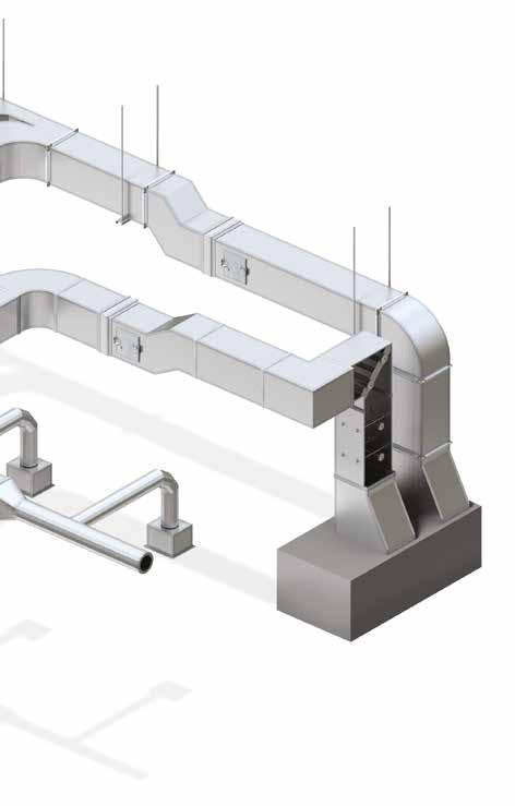 4 bolt Coupling System Pre insulated Circular Duct Steel Channel Support & Threaded Rods Reinforcement System Fire Damper Turning Vanes Access Panel What is The Kingspan KoolDuct System?