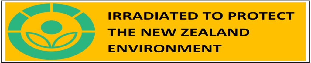 the radura warning sign with specific wording) to allow