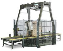 The FA can be configured as an in-line system connected to a palletizer or can be loaded via forklift.