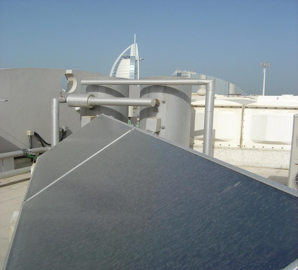 Installation examples in UAE System for villa s in Jumeirah Solar hot