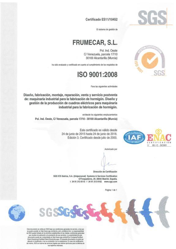 QUALITY CERTIFICATE Internationally recognized