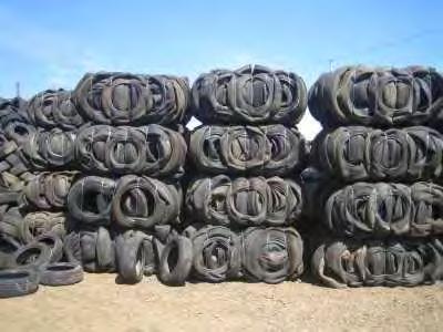 Stacked Tire Bales Photo