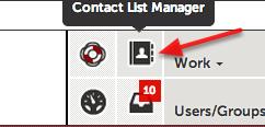 To begin adding Site Assessors as Guests, use the 'Contact List Manager' icon at the top of your screen.