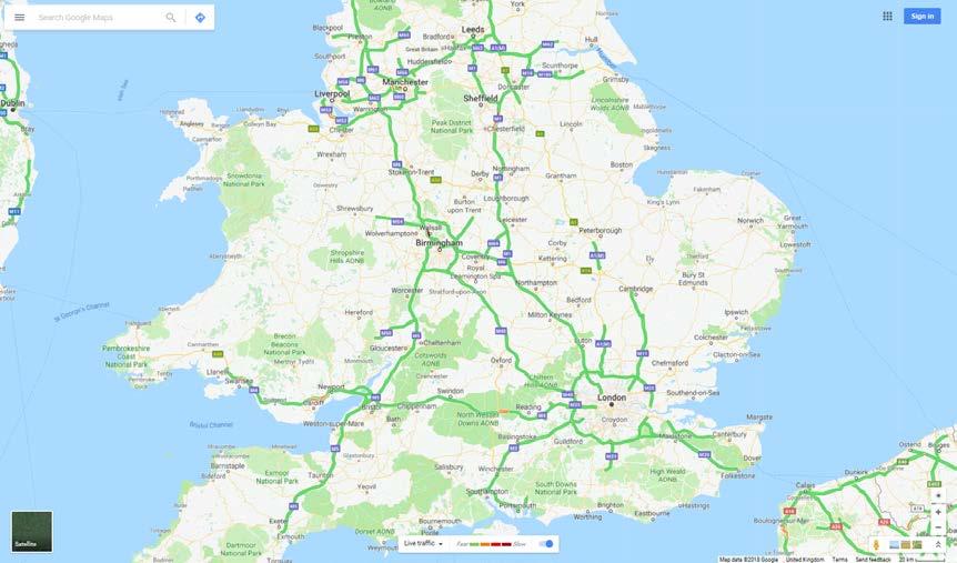 UK Traffic Map This link will take you through to a road traffic map of the UK, where you can search or zoom in on any location using the plus/minus keys or