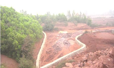 Backfilling shall commence from the year 2012 onwards and there shall be no external waste dumps at the end of the mining. Out of the total excavated area of 44.209 ha, an area of 40.