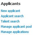 Adding and removing talent pools against an applicant card ANU Recruit - Procedure What you need to do What you will see STEP 1: Access the applicant card From the right hand navigation menu, click