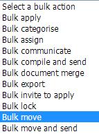 STEP 2: Bulk move Using the Bulk actions drop-down list at the top of the page, select Bulk move.
