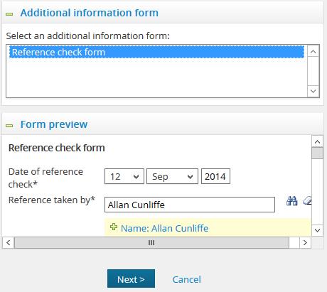 STEP 2: New form Click the Actions drop-down list next to the relevant application. STEP 3: Click the New form link Select the New Form link.