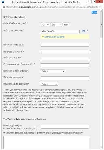STEP 4: Complete the form The selected form will be displayed in an editable format for you to start entering data. When the form has been completed, either select to Save or Save draft.