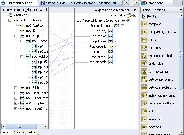 Transform: the visual mapping tool Convert data as it flows through the bus Canonical or point-to-point transformations