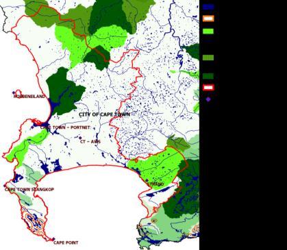 Figure 4:39 - City of Cape Town Freshwater Ecosystem Priority Areas In Figure 4.