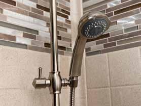 tubs. Grab bars and wall-attached shower chairs can be securely installed anywhere in the unit without