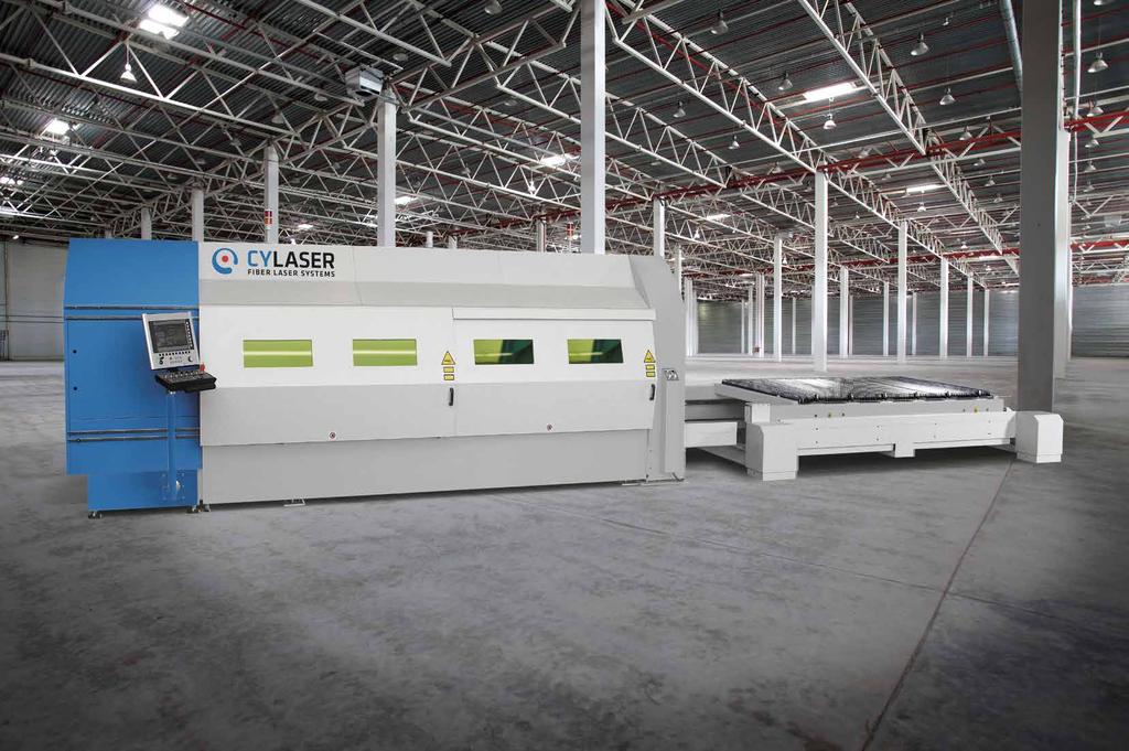 CY2D > Our own laser cutting head > Multiple applications, up to 8,000 x 2,500 > High cutting capacity: 25 carbon steel stainless steel aluminium alloys The CY2D system, a winning choice!