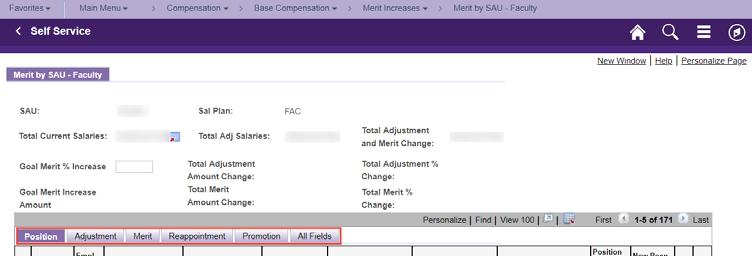 Select an SAU with the corresponding Department Name and Salary Administration Plan (Salary
