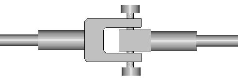 11. DOUBLE SHEAR Consider a pin joint with a support on both ends as shown. This is called a CLEVIS and CLEVIS PIN. If the pin shears it will do so as shown.