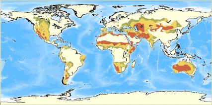 Global distribution of drylands Nomads in the Sahel