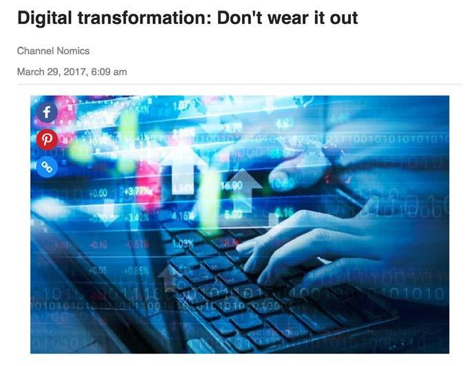 Digital Transformation is a Business Strategy, not a Technology.