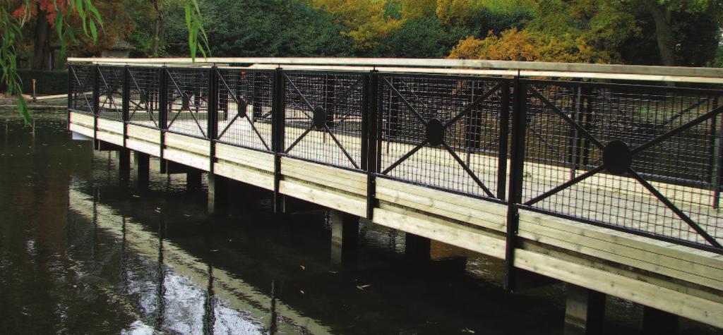 Cascade Railing 3 Parks 3 Public Areas 3 Pedestrian Fence Our Cascade Railings feature an attractive metal infill clad with galvanised and powder