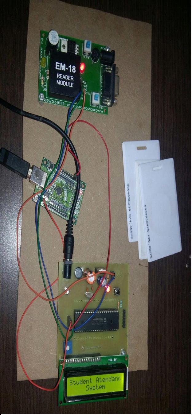notification to controller and it will displayed students name on LCD. fig.2.