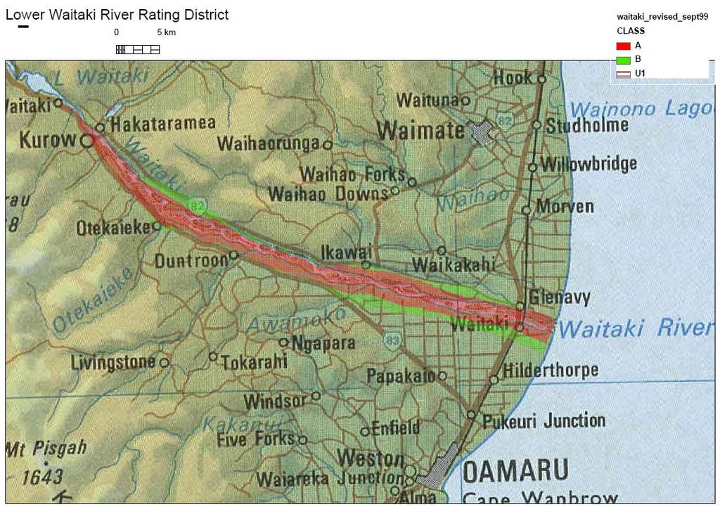 1.4 Rating District Classification The targeted differential catchment works rate for the Lower Waitaki River Rating District comprises three classes and is levied per $100,000 capital value.
