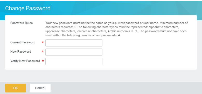 Click [OK] Your password must be different than the last 4 passwords You must