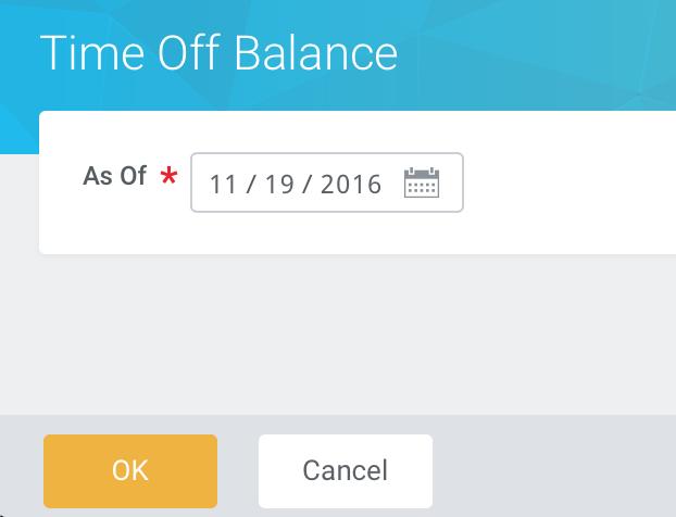available balance 2. Click [Time Off Balance] under the View Column 3.