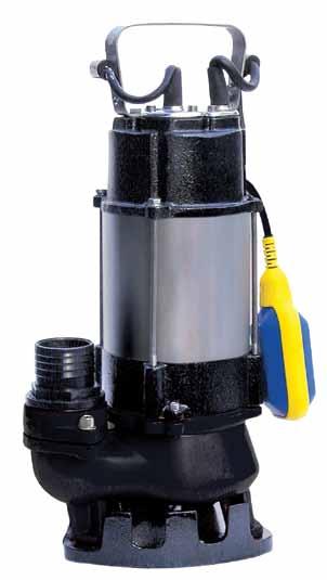 Stainless steel and cast iron construction Built-in overload protection Potted leads sealed with epoxy resin Automatic level control Pump Performance: JX- SUBMERSIBLE PUMP JX-S Suitable for