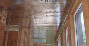 air and 2% materials Can be handled without health hazards and is non-irritating to skin Can contribute to earning points in a part of a LEED project NOVOFOIL is a non-toxic reflective
