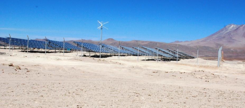 Solar/Wind/storage/Diesel off grid system Ollagüe ASSET DESCRIPTION: Hybrid project (Solar PV 205 kwp with 3Sun Modules,