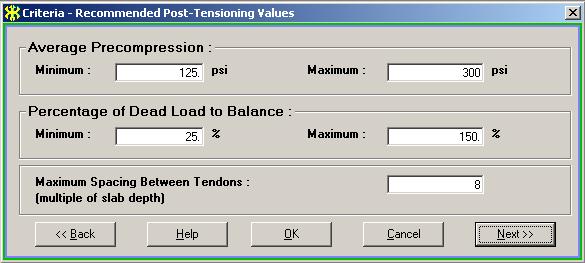 ii. Enter The Recommended Post-Tensioning Values (Fig.1.