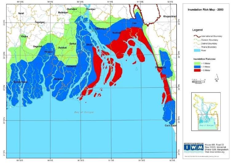 Increase of Costal Inundation due to Sea Level Rise and Intense Storm SMRC,