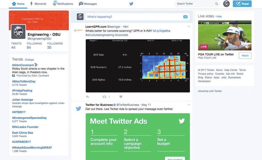 Twitter Home page Click the Home button to see your personalized feed