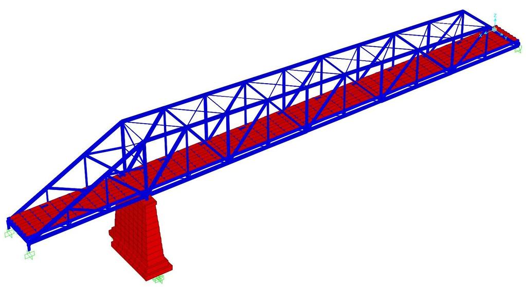2. MODELLING OF THE BRIDGE The bridge was modelled using SAP 2000. Shell elements were used for the concrete slab.