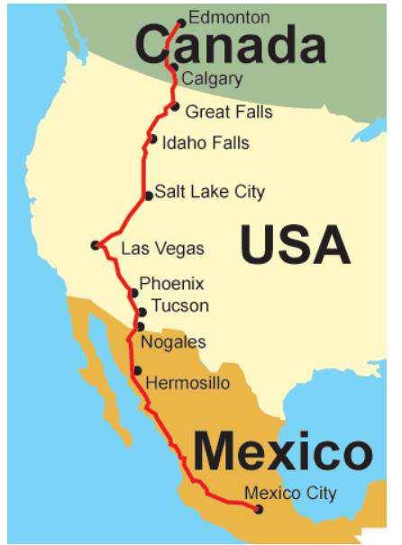 North South Corridors number 1 NASCO from Huston to Chicago and number 2 the Canamex