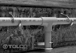 The patented flared edge design protects the pipe from coming in contact with any rough or sharp surface.