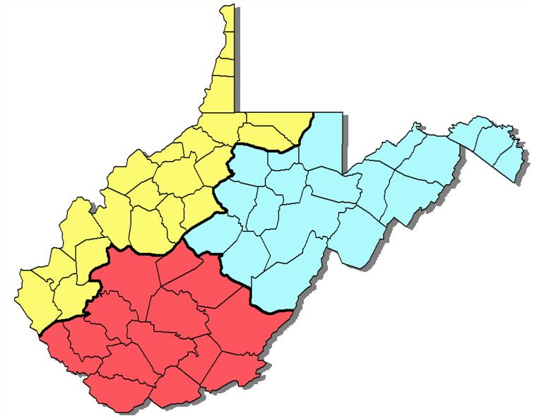 Figure 1. West Virginia s Forest Inventory and Analysis survey regions. NORTHWESTERN NORTHEASTERN SOUTHERN Table 1.