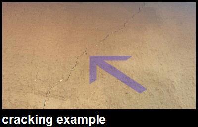 Cracking of a building element is a structural defect where in the opinion of the inspector the structural performance of the building element is