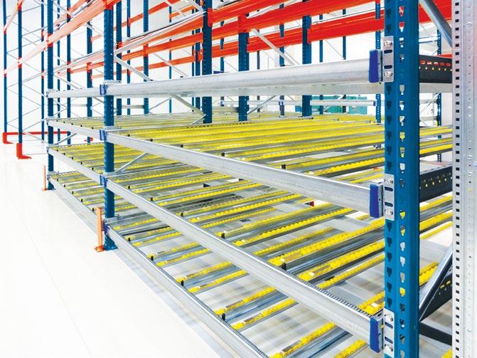 Incredibly variable the Euroroll system Euroroll's flow racks are a component of all KDS; they are fitted with roller tracks that are designed for the requirements in each case and make possible
