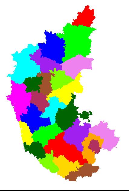 Fig. 8 Karnataka state maps with district