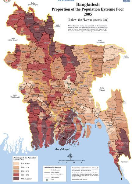 Strategic Focus % of population extreme poor 10% or less 11%-22% 23%-32% 33%-43% 44% or greater Geographic Focus SOUTHERN BANGLADESH High potential for agricultural growth High poverty